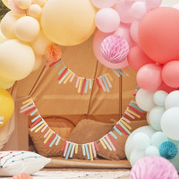 3 bunte Party Fransengirlanden à 1m