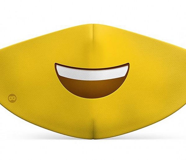Mund Nasen Maske Smiley für Kinder 5