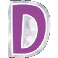 48 Ballonsticker Buchstabe D