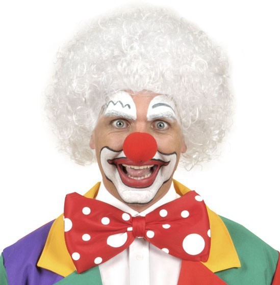 Weiße Zirkus Clown Afroperücke