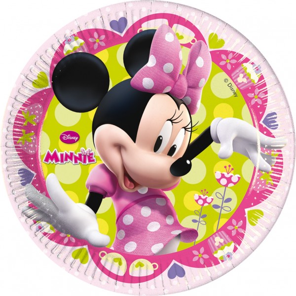 8 Minnie Mouse Glory Day Pappteller 23cm