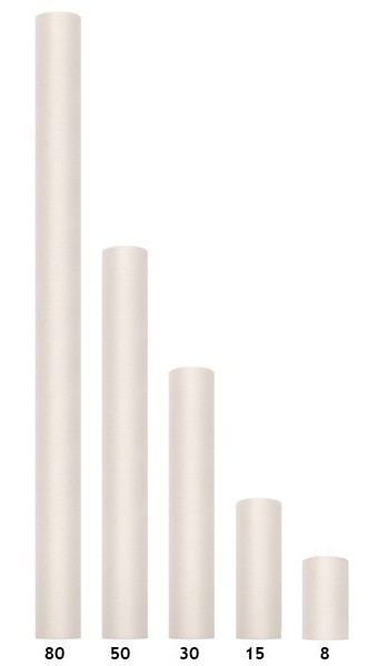 Tüll-Stoff in Creme 9m x 30cm 3