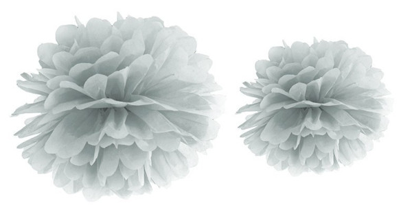 Pompon Romy silber 35cm 2