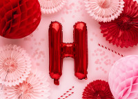 Roter H Buchstabenballon 35cm
