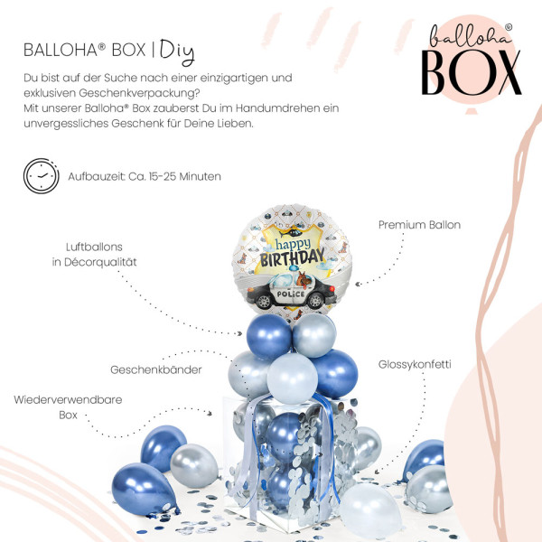 Balloha Geschenkbox DIY Police Academy Birthday XL 3