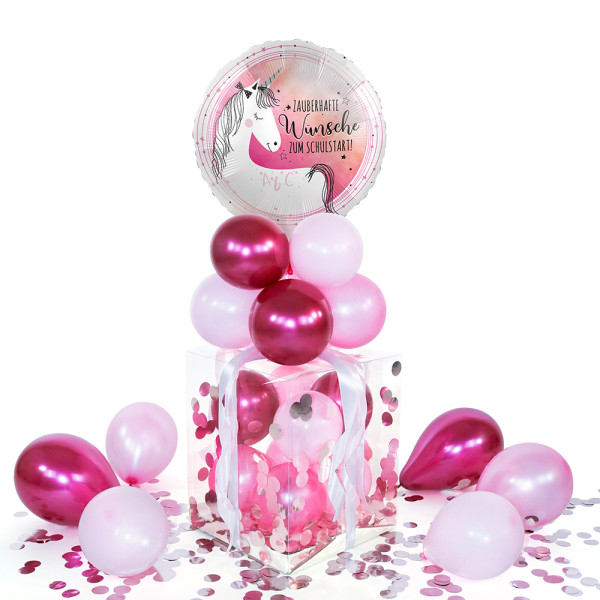 Balloha Geschenkbox DIY Schulstart Einhorn XL