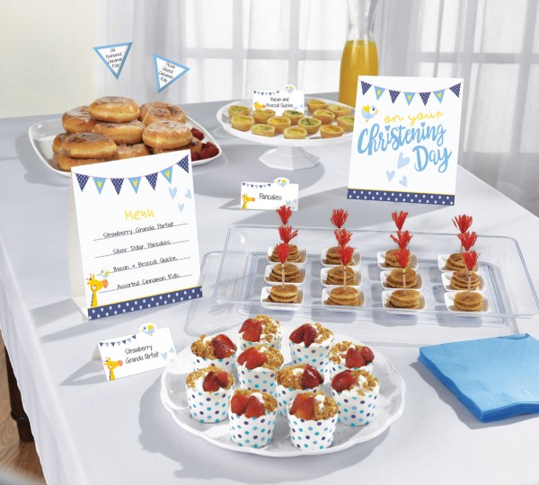 Christening Day Buffet Set blau 12-teilig