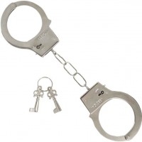 Metallische Handschellen Polizia