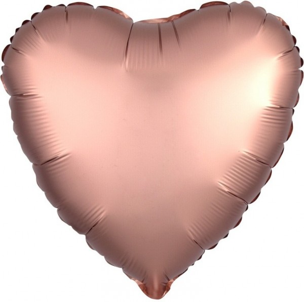 Romantic Deluxe Herzballon roségold