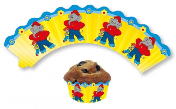 12 Benjamin Blümchen Muffin Banderolen
