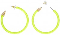 Neon Gelbe Creolen Ohrringe