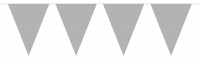Wimpelkette einfach silber 10m