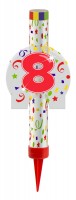 Eisfontäne Zahl 8 12cm