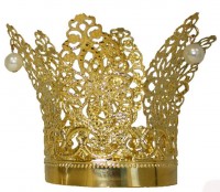 Feine Goldkrone Mit Perlen