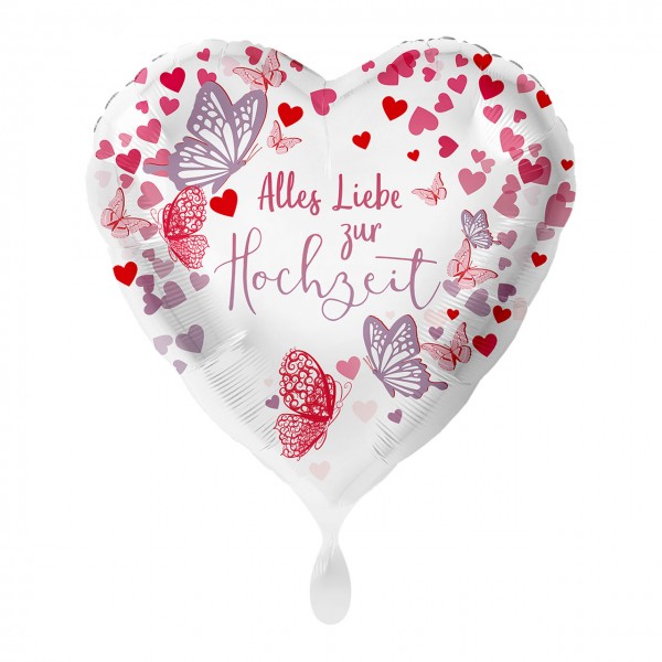 Alles Liebe zur Hochzeit Folienballon 43cm
