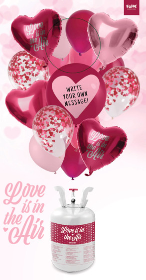 Endless Love Heliumflasche mit Ballons