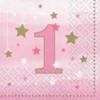 16 Twinkle Baby Girl Servietten 25cm