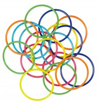 Regenbogen Neon Armband Set