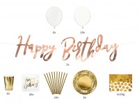 Happy Birthday Party Set 60-teilig gold