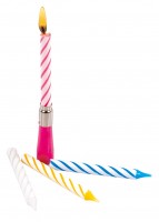 Singende Geburtstags-Tortenkerze Happy Birthday Bunt