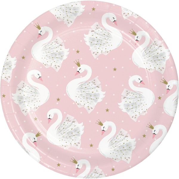 8 Royal Swan Pappteller 18cm