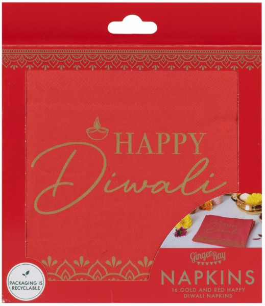 16 Eco Happy Diwali Servietten 3
