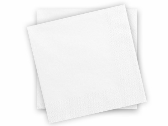 20 Servietten Scarlett weiß 33cm