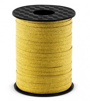 225m Glitzer Geschenkband in Gold