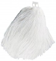 Weiße Wuschel Pompons