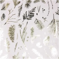 Weißes FSC Geschenkpapier Winterwald