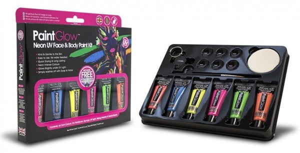 UV Neon Schminkset für Gesicht und Körper 3