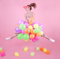 5 Neon Latexballons Partyfun 25cm