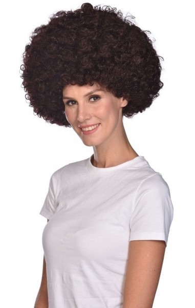 Braune Afro Perücke Disco Fever 3