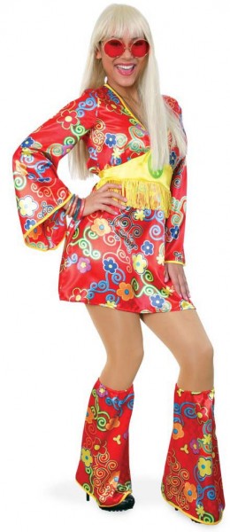 Flower Power Hippie Kostüm Mit Beinstulpen