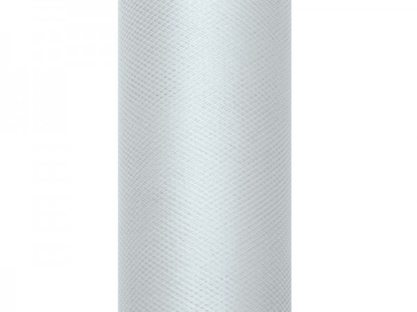 Tüll Stoff Luna grau 9m x 15cm