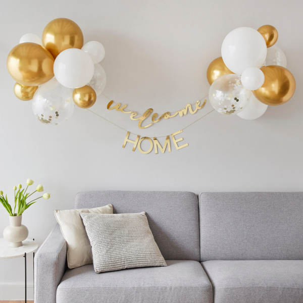 Golden Welcome Home Girlanden Set