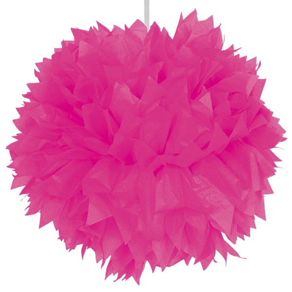 Pompon Hängedeko Magenta 30cm