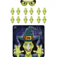 Nase an die Hexe Halloween Partyspiel
