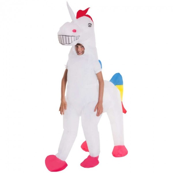 Aufblasbares Einhorn Kostüm für Kinder