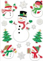 14 Winterwald Fenstersticker 45 x 30cm