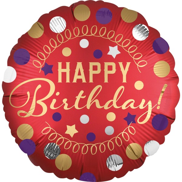 Birthday Star Folienballon 45cm