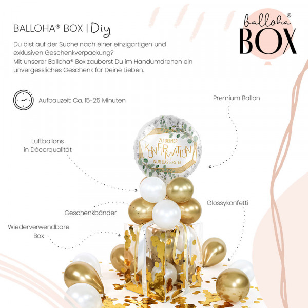 Balloha Geschenkbox DIY Konfirmation Eukalyptus XL 3