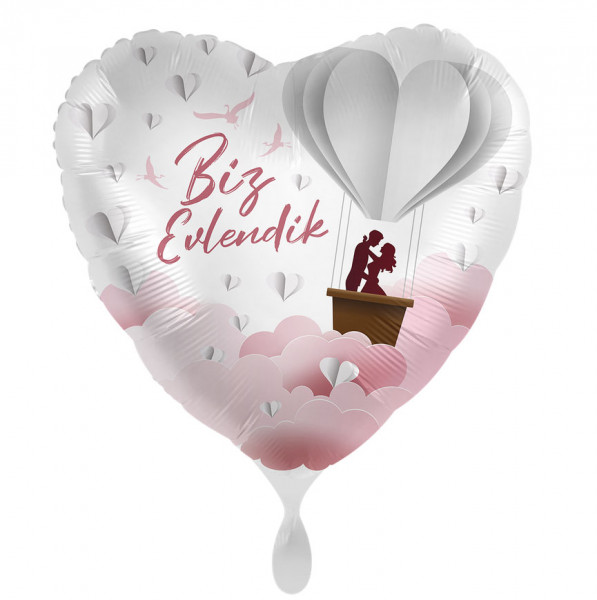 Dream Wedding Heart Folienballon TR 43cm