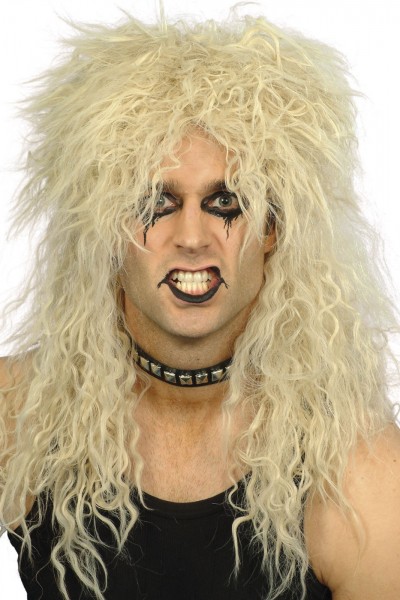 Wilde Rockerperücke Blond