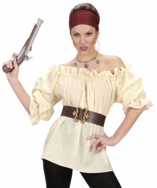 Piratenbraut Tammy Bluse Beige