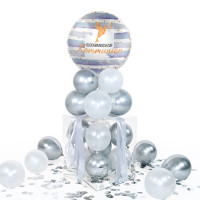 Vorschau: Balloha Geschenkbox DIY Kommunion silber-gold XL