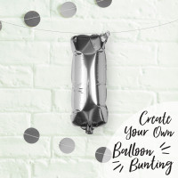 Vorschau: Silberner I Buchstaben Folienballon 40cm