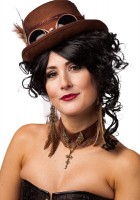 Steampunk Retro Ohrringe mit Federn