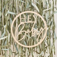 Botanical Babyparty Holzschild 36cm