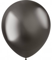 50 Shiny Star Luftballons anthrazit 33cm